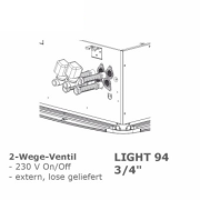 2 Wege Ventilbaugruppen 3/4", LIGHT 94, extern, lose